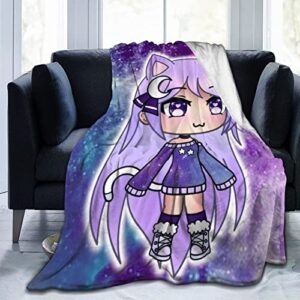 enming cartoon game blanket all season ultra soft throw blanket flannel fleece, warm fuzzy throw for couch bed sofa 50”x40”