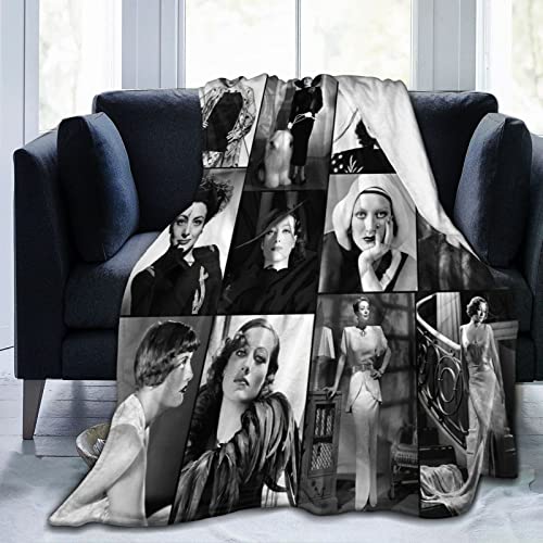 Joan Crawford Collage Blanket Ultra-Soft Micro Fleece Blanket Warm Cozy Plush Bed Blanket Lightweight Sofa Throw Blanket