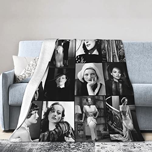 Joan Crawford Collage Blanket Ultra-Soft Micro Fleece Blanket Warm Cozy Plush Bed Blanket Lightweight Sofa Throw Blanket