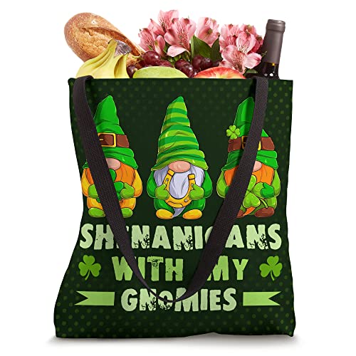 St Patricks Day, funny gnomes, green pattern Tote Bag