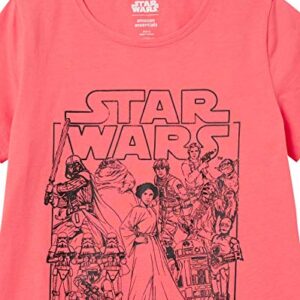 Amazon Essentials Disney | Marvel Princess Women's Short-Sleeve Crew-Neck T-Shirts (Available in Plus Size), Pack of 2, Star Wars Force, 4X