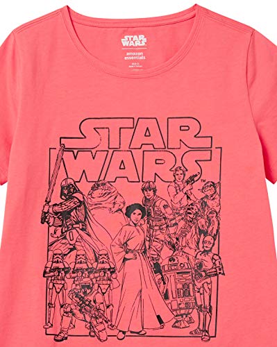 Amazon Essentials Disney | Marvel Princess Women's Short-Sleeve Crew-Neck T-Shirts (Available in Plus Size), Pack of 2, Star Wars Force, 4X