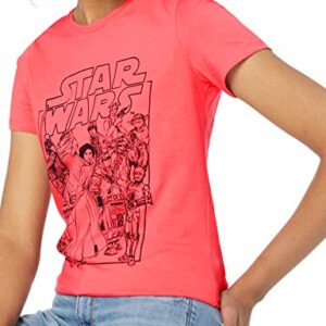 Amazon Essentials Disney | Marvel Princess Women's Short-Sleeve Crew-Neck T-Shirts (Available in Plus Size), Pack of 2, Star Wars Force, 4X