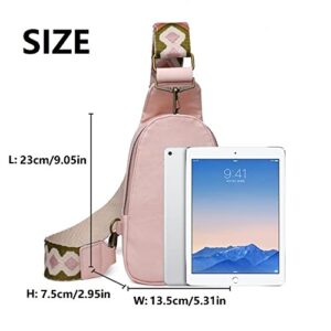 FENGQI Women Sling Bag Crossbody Bags Small Backpack Chest Package PU Leather Purse Fashion Day Pack, for Daily Leisure Travel (Gray)