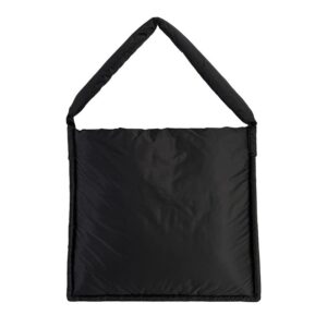 elegant women winter autumn soft puffer quilted tote shoulder bag handbag pillow bag (black)