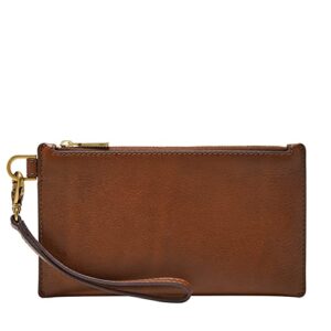 fossil women’s small leather wristlet wallet pouch with removable strap