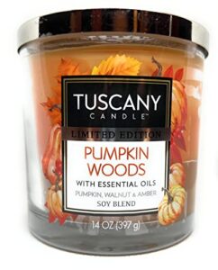 tuscany candle limited edition pumpkin woods 14 ounce jar candle