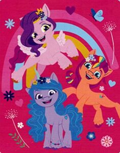 the northwest store my little pony bff silk touch throw 40” x 50” blanket, blue, 40 inch x50