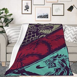 Flannel Warm Blanket for Couch, Bed, Sofa – Soft Cozy Plush Throw Blankets Microfiber Luxurious 50x60 Inches