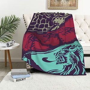 Flannel Warm Blanket for Couch, Bed, Sofa – Soft Cozy Plush Throw Blankets Microfiber Luxurious 50x60 Inches