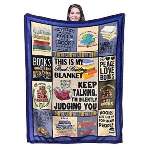 iorty rtty book lovers gifts reading blanket gifts for people who like to read gifts for book lovers cozy lightweight flannel throw blanket 40x50 inch