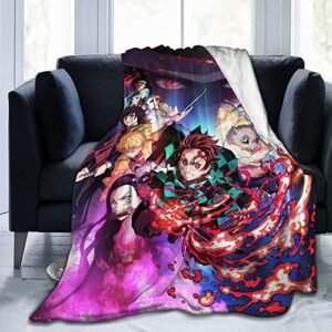 anime blanket throw flannel fleece blanket all seasons lightweight air conditioner warm blanket for livingroom/bedroom/sofa/camping/office/chair halloween thanksgiving 50″x40″