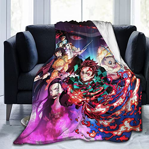 Anime Blanket Throw Flannel Fleece Blanket All Seasons Lightweight Air Conditioner Warm Blanket for LivingRoom/Bedroom/Sofa/Camping/Office/Chair Halloween Thanksgiving 50"x40"