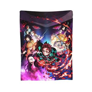 Anime Blanket Throw Flannel Fleece Blanket All Seasons Lightweight Air Conditioner Warm Blanket for LivingRoom/Bedroom/Sofa/Camping/Office/Chair Halloween Thanksgiving 50"x40"