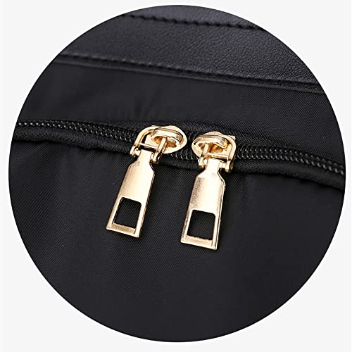jasboo Women Anti-theft Hidden Zipper Backpack Purse, Fashion Waterproof Quilt Rucksack, Travel Covertible Shoulder Bag (Black)
