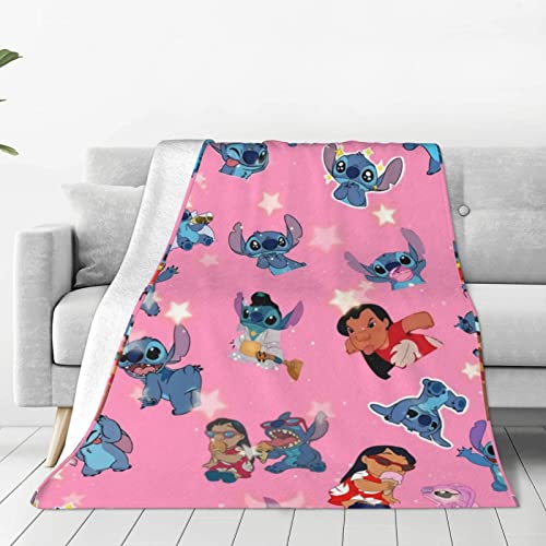 Zowqqxf Cartoon Throw Blanket Anti-Pilling Flannel Blankets Suitable for Home Couch Home Decor Bedding Living Room Camping All Season 50x40inch