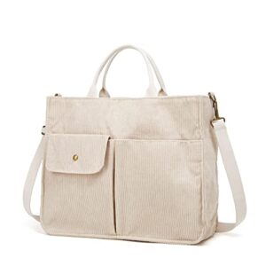 corduroy tote bag for women casual shoulder handbags large hobo crossbody bag large travel tote handbag purse satchel bag
