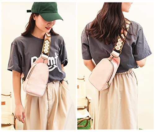 AoMoon Sling Bag for Women,PU Leather small sling bags Multipurpose chest bag crossbody bags for women Travel