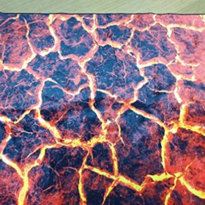 Hot Lava Rug, Lava Rug, Floor is hot Lava, Volcano Floor Rug C942 (23”x31”)=60x80cm