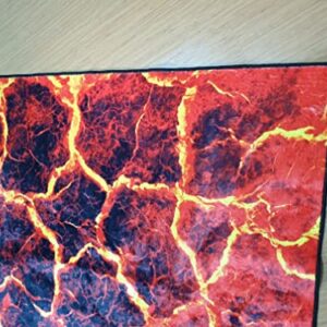 Hot Lava Rug, Lava Rug, Floor is hot Lava, Volcano Floor Rug C942 (23”x31”)=60x80cm