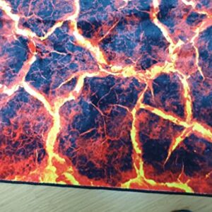 Hot Lava Rug, Lava Rug, Floor is hot Lava, Volcano Floor Rug C942 (23”x31”)=60x80cm