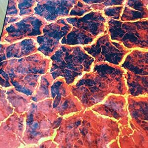 Hot Lava Rug, Lava Rug, Floor is hot Lava, Volcano Floor Rug C942 (23”x31”)=60x80cm