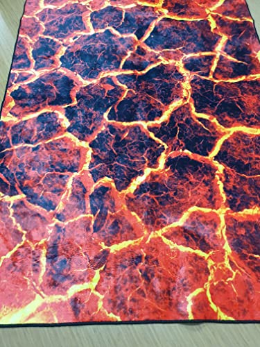 Hot Lava Rug, Lava Rug, Floor is hot Lava, Volcano Floor Rug C942 (23”x31”)=60x80cm