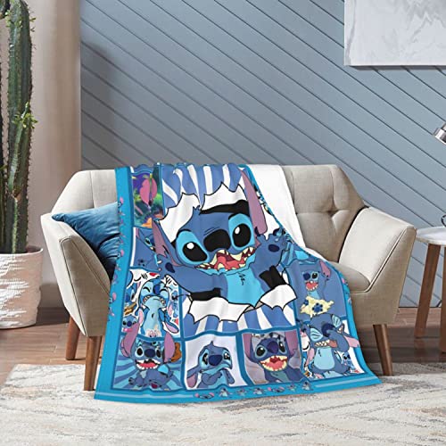 Cartoon Blanket Super Soft Flannel Throw Blanket Cute Anime Warm Blanket for Comfortable Bedding Office Travel and Sofa All Season (Blankets-2,50x40 in)