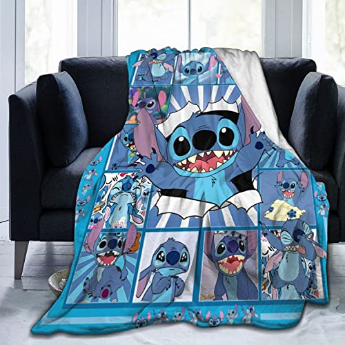 Cartoon Blanket Super Soft Flannel Throw Blanket Cute Anime Warm Blanket for Comfortable Bedding Office Travel and Sofa All Season (Blankets-2,50x40 in)