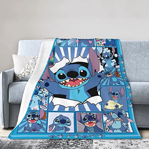 Cartoon Blanket Super Soft Flannel Throw Blanket Cute Anime Warm Blanket for Comfortable Bedding Office Travel and Sofa All Season (Blankets-2,50x40 in)