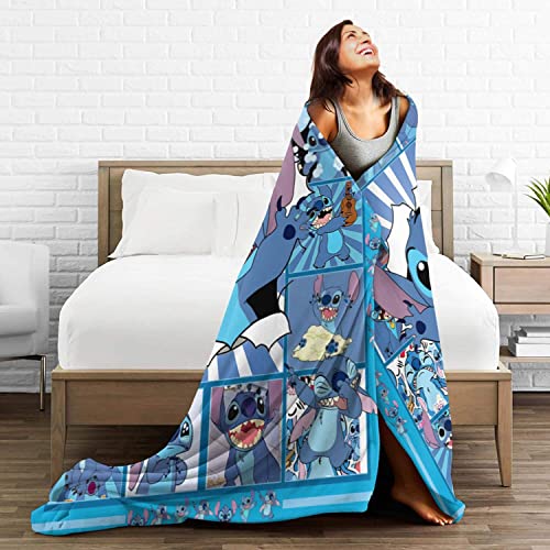 Cartoon Blanket Super Soft Flannel Throw Blanket Cute Anime Warm Blanket for Comfortable Bedding Office Travel and Sofa All Season (Blankets-2,50x40 in)