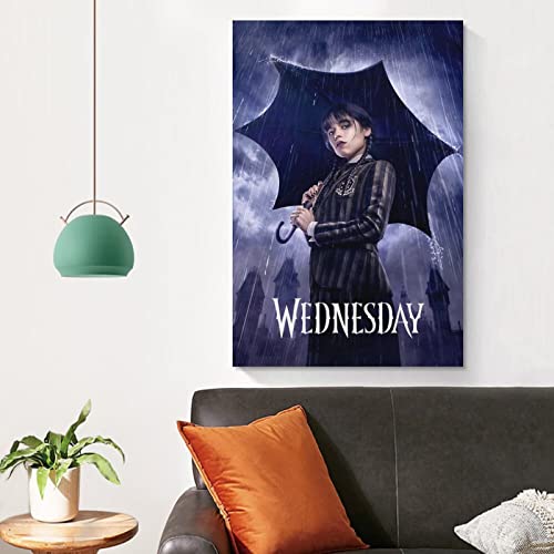 Wednesday Tv Series Poster Canvas Wall Art Living Room Posters 12x18inch(30x45cm)