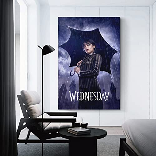 Wednesday Tv Series Poster Canvas Wall Art Living Room Posters 12x18inch(30x45cm)