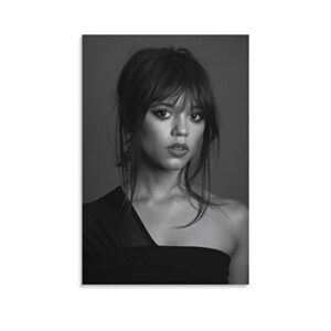 simau jenna ortega poster black and white canvas wall art modern family bedroom decor posters 12x18inch(30x45cm)
