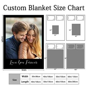 Lcyawer Custom Blankets with Photos, Personalized Picture Blanket Using My Own Photos, Gifts for Boyfriend, Girlfriend, Mothers Day, Mom, Dad, Family, Friends, Couples, I Love You Birthday Gifts