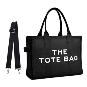 vinmiwe large canvas tote bag, crossbody bags for women travel tote bag with zipper handbags purses school totebag work totes