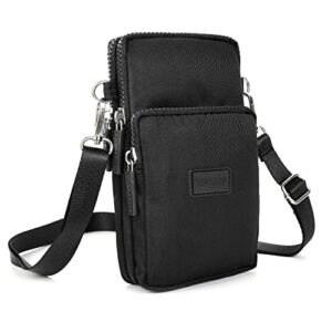 valleycomfy small crossbody bags purses for women, crossbody handbags cell phone wallet travel purse, shoulder bag black