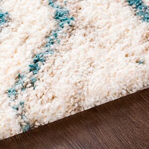 Mark&Day Area Rugs, 8x10 La Grange Modern Aqua Area Rug, Blue/Grey/Beige Carpet for Living Room, Bedroom or Kitchen (7'10" x 10')