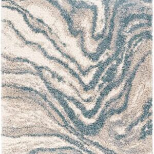 Mark&Day Area Rugs, 8x10 La Grange Modern Aqua Area Rug, Blue/Grey/Beige Carpet for Living Room, Bedroom or Kitchen (7'10" x 10')