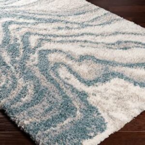 Mark&Day Area Rugs, 8x10 La Grange Modern Aqua Area Rug, Blue/Grey/Beige Carpet for Living Room, Bedroom or Kitchen (7'10" x 10')