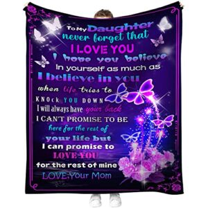 albrint daughter gift from mom, gifts for daughter, to my daughter blanket, best daughter gifts from mom,for my daughter blanket 60″x50″