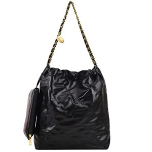 quilted handbags for women designer tote bag leather shoulder purses black luxury hobo bags girls ladies