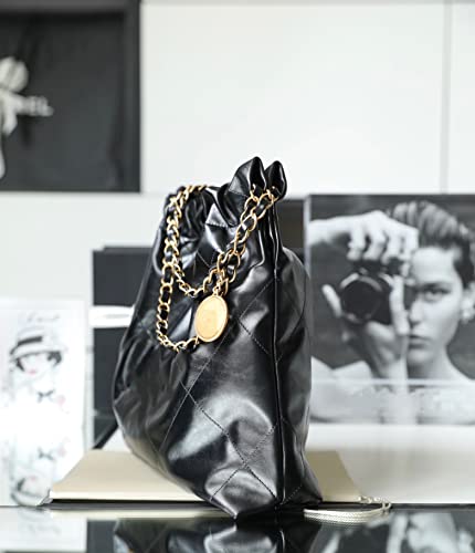 Quilted Handbags for Women Designer Tote Bag Leather Shoulder Purses Black Luxury Hobo Bags Girls Ladies