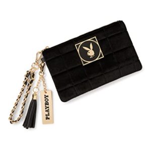 Black Playboy Bunny Pouch | Officially licensed | Exclusively at Spencer's | Zipper closure | Polyester | Spot clean | Imported | Carry keys, ID and more