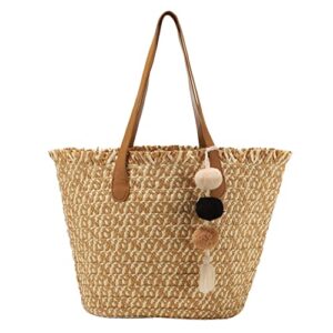 beach straw bag large tote bags for women, handmade summer purse handbag l beach bags