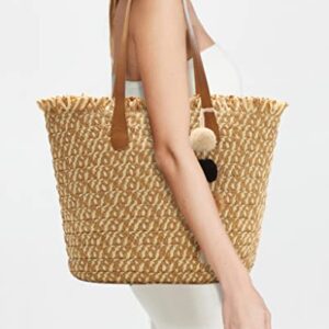Beach Straw Bag Large Tote Bags for Women, Handmade Summer Purse Handbag L Beach Bags