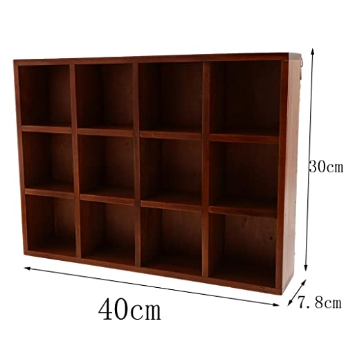 ＫＬＫＣＭＳ Wall Mounted Shelving Unit with Storage Shelf with 12 Compartments , Brown