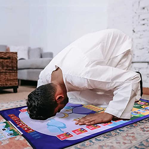 jiaohaowei Children Prayer Rug Muslim,Islamic Prayer mat,Rugs Area,Electronic Muslim Prayer Rug Islamic Turkish Rugs for Kids, Great Ramadan Gifts