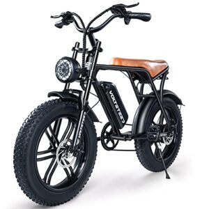 udon voltsteed electric bike, peak 1000w motor 48v 15ah removable battery ebike, 20″ x 4.0 fat tire electric bicycles, 28mph 30-80miles electric bike, shimano 7-speed electric bike for adults