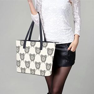 Womens Handbag Alarm Clock Leather Tote Bag Top Handle Satchel Bags For Lady